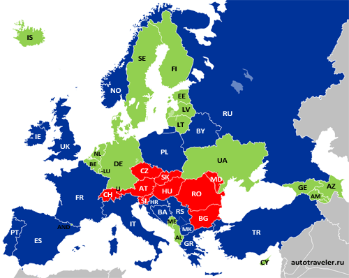 Платные дороги в европе карта